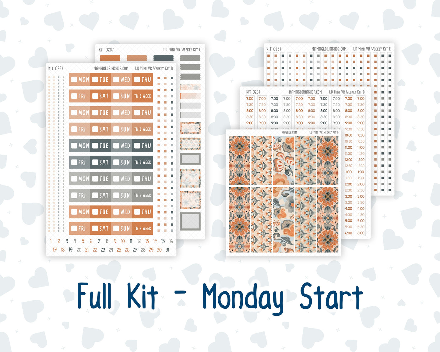 Kit 0237 - Laurel Denise Mini - Vertical - Weekly Kit - October - Forest Folk