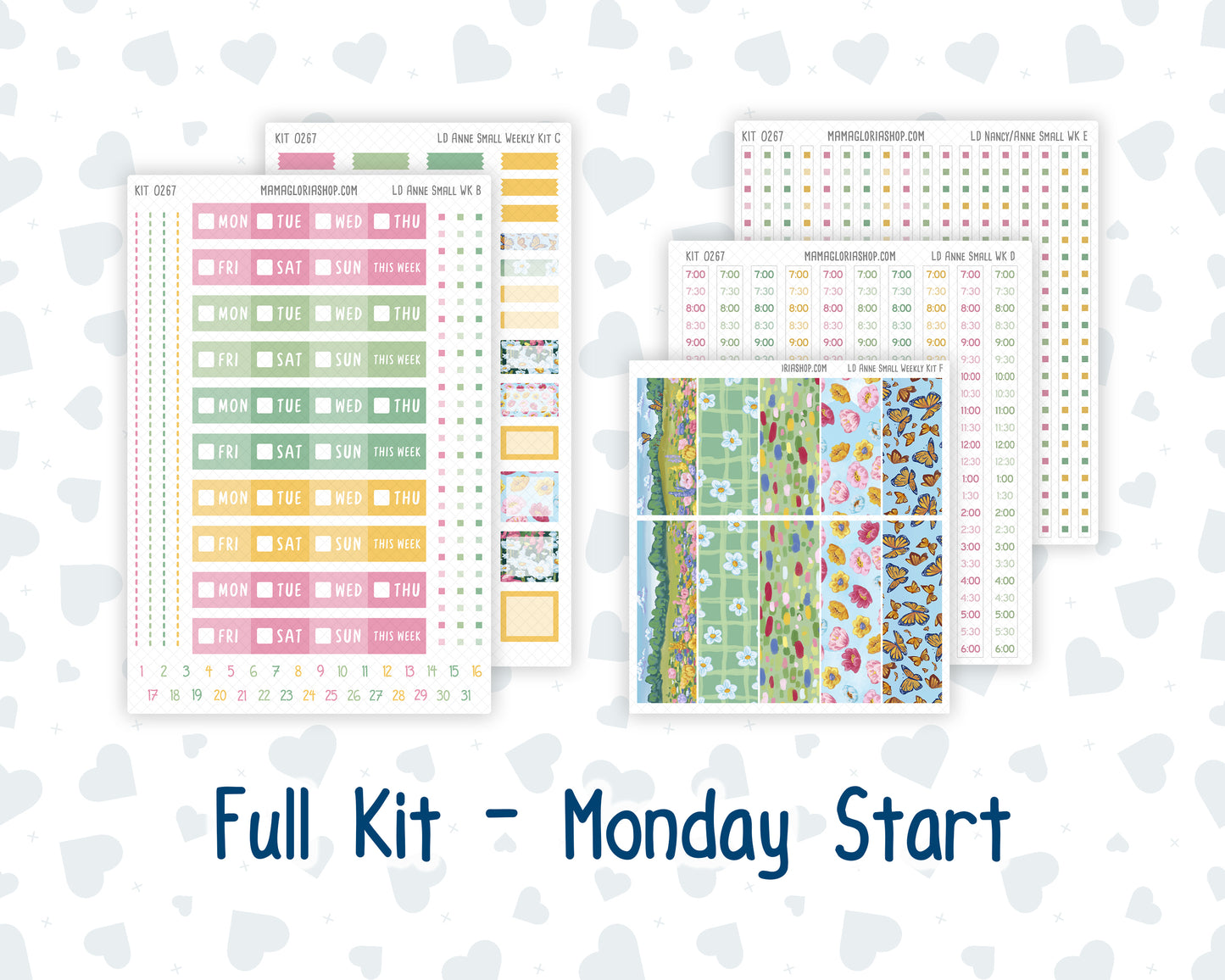 Kit 0267 - Laurel Denise The Anne Planner Small - Weekly Kit - May - Flowers For Mama