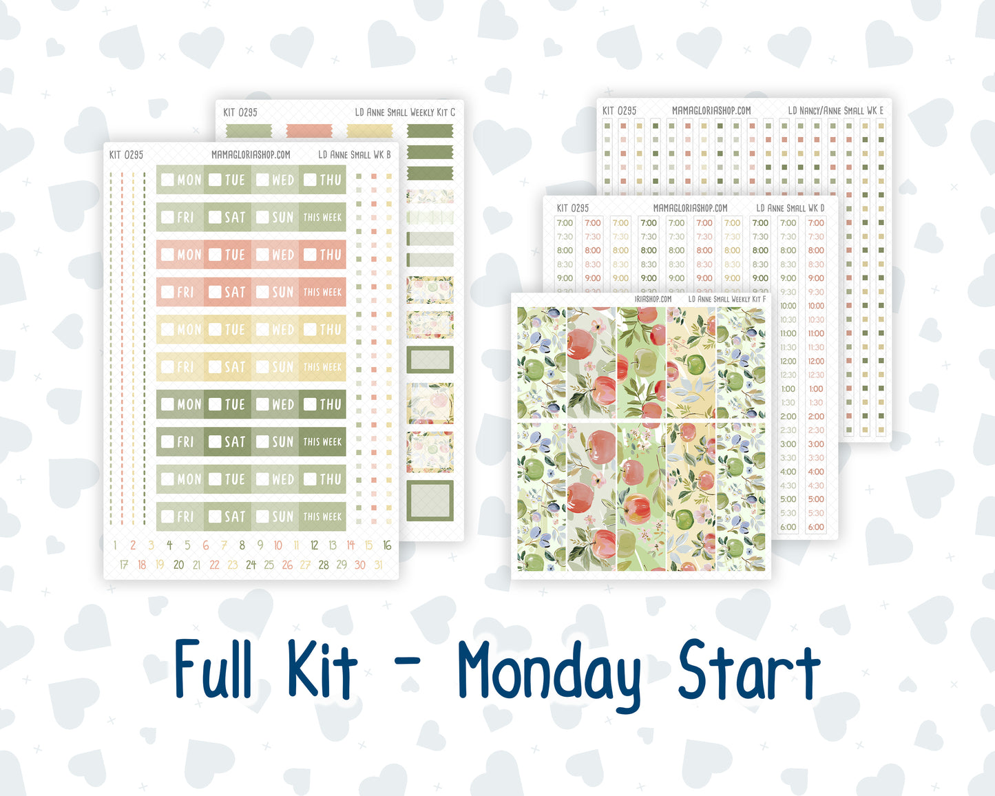Kit 0295 - Laurel Denise The Anne Planner Small - Weekly Kit - September - Apple Harvest