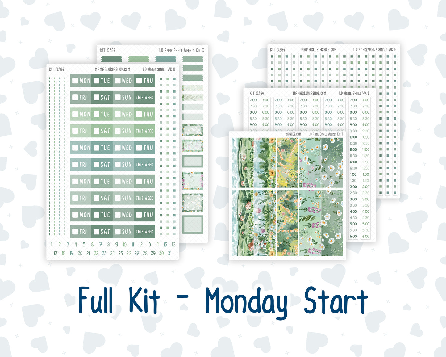 Kit 0264 - Laurel Denise The Anne Planner Small - Weekly Kit - May - Spring Walk