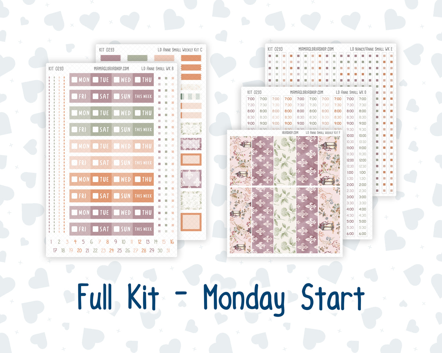 Kit 0293 - Laurel Denise The Anne Planner Small - Weekly Kit - September - Fleur de Provence