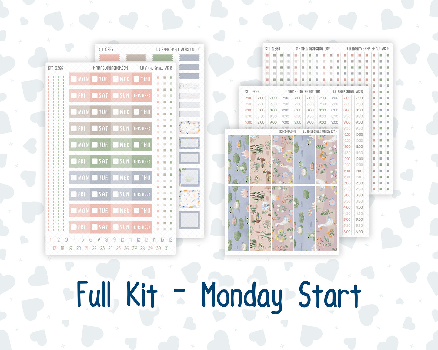 Kit 0266 - Laurel Denise The Anne Planner Small - Weekly Kit - May - Froggy Lake Picnic