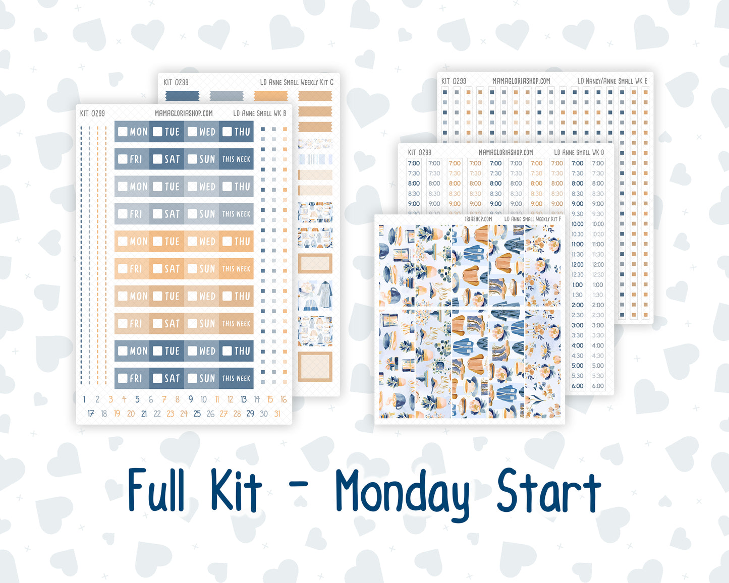 Kit 0299 - Laurel Denise The Anne Planner Small - Weekly Kit - October - Book Nook