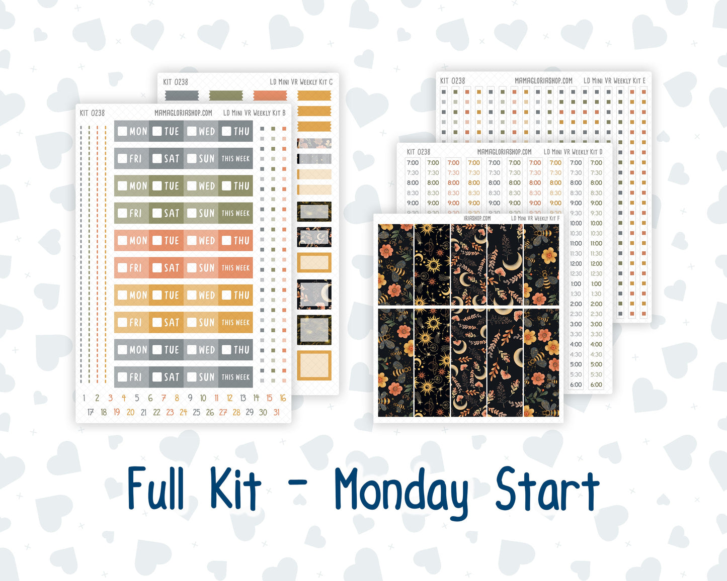 Kit 0238 - Laurel Denise Mini - Vertical - Weekly Kit - October - Starry Autumn Nights