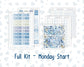 Kit 0249 - Laurel Denise The Anne Planner Small - Weekly Kit - January - Icy Lace