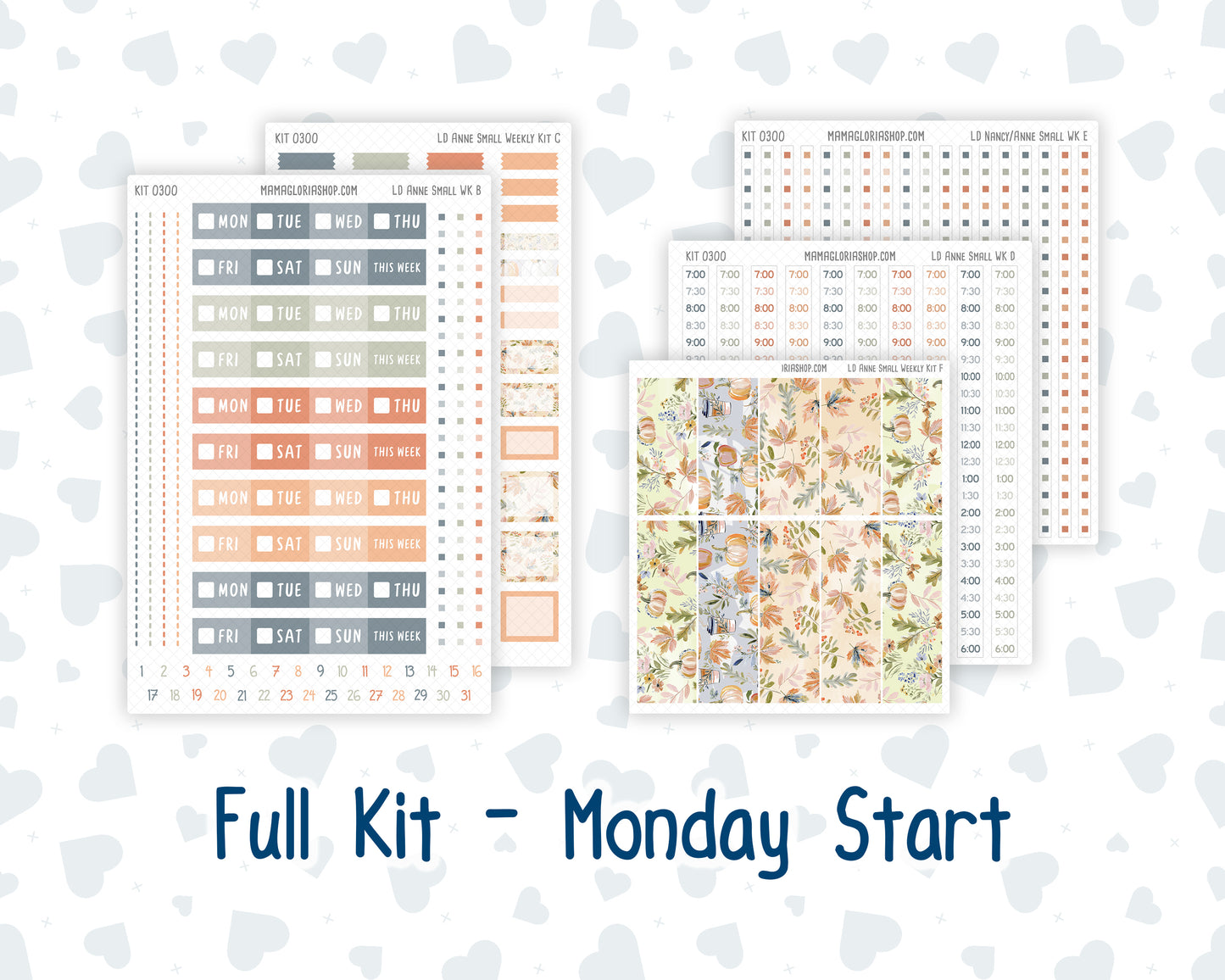 Kit 0300 - Laurel Denise The Anne Planner Small - Weekly Kit - October - Autumn Stroll