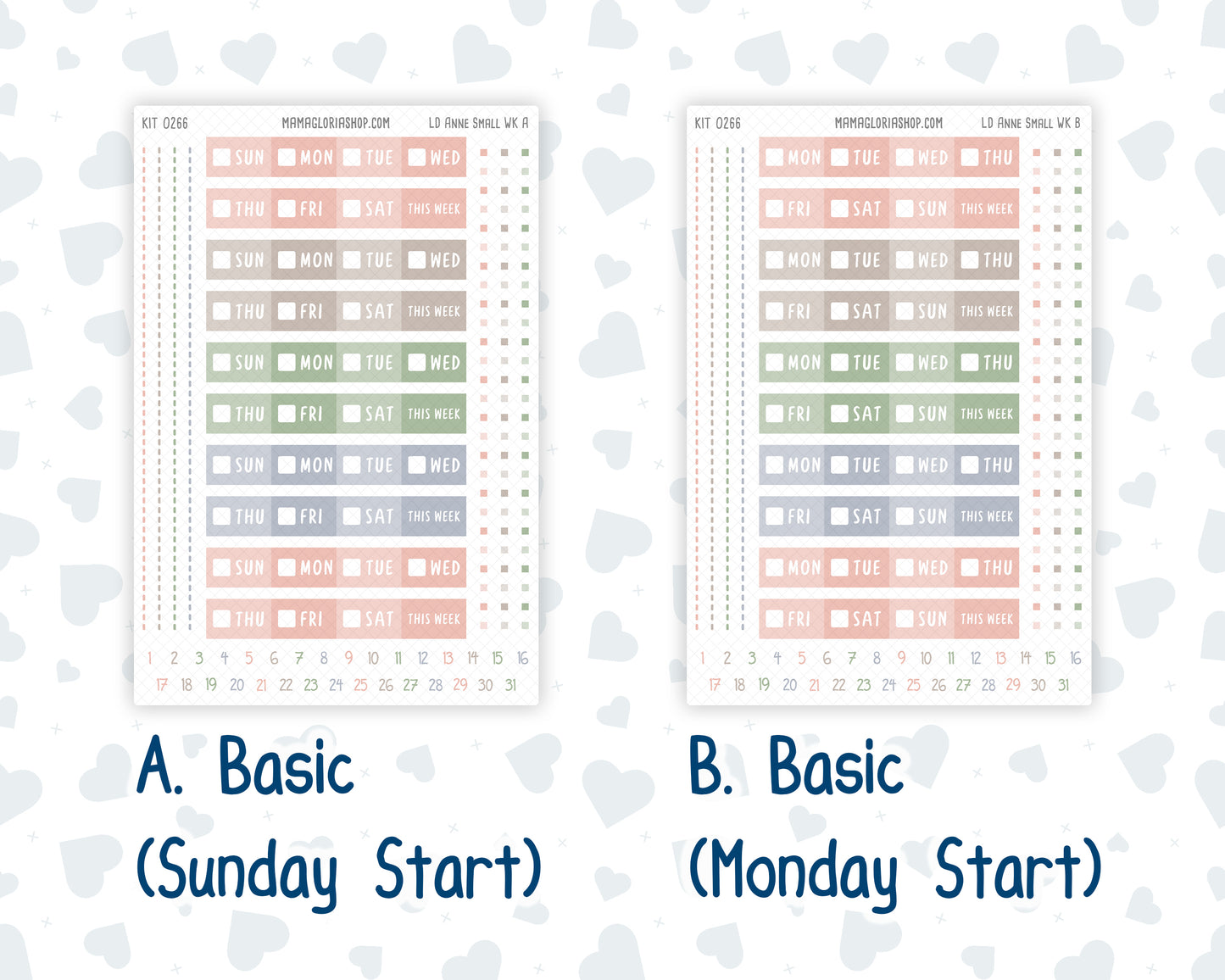 Kit 0266 - Laurel Denise The Anne Planner Small - Weekly Kit - May - Froggy Lake Picnic