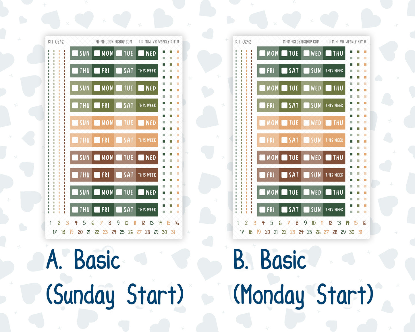 Kit 0242 - Laurel Denise Mini - Vertical - Weekly Kit - November - Cottage Autumn