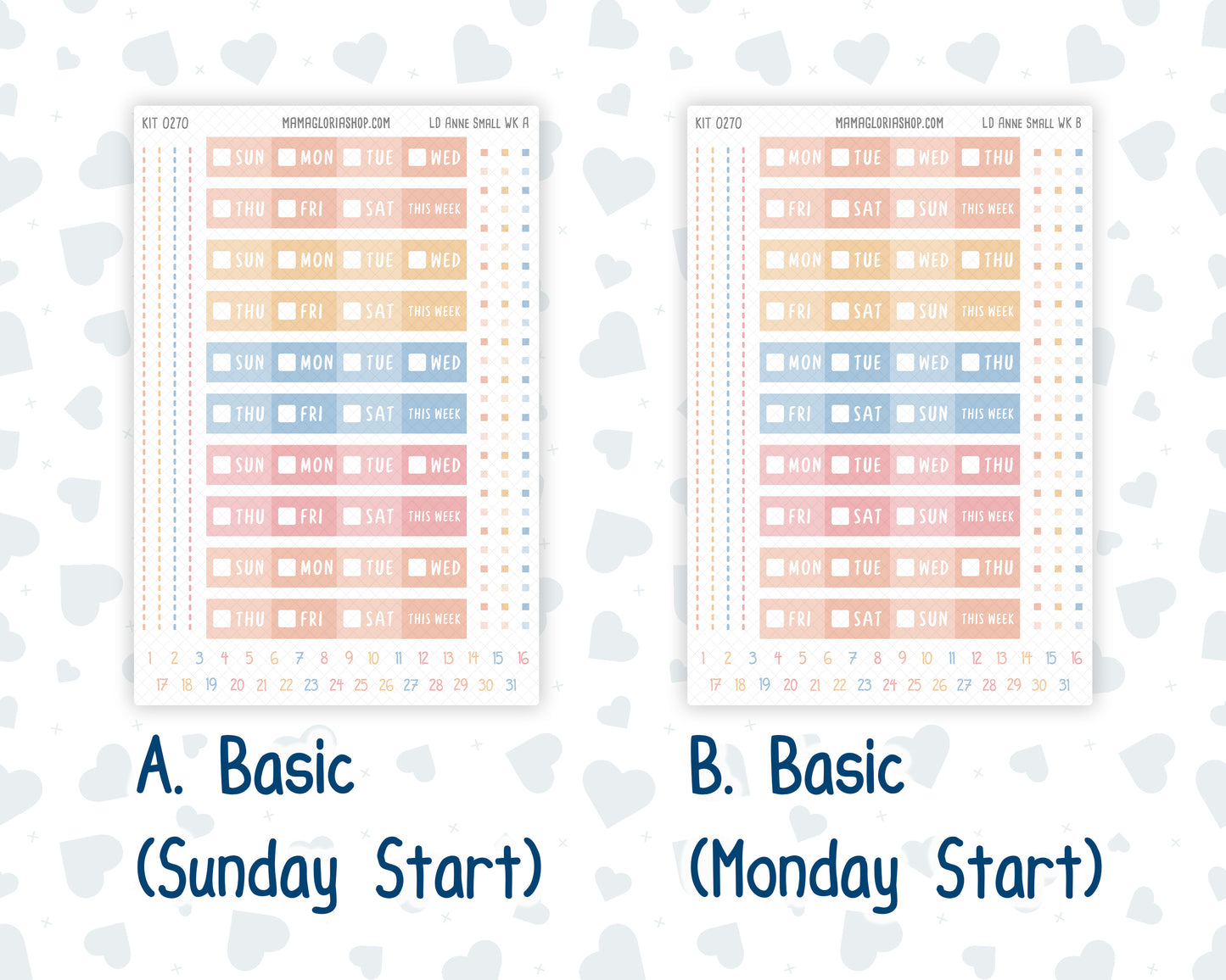 Kit 0270 - Laurel Denise The Anne Planner Small - Weekly Kit - June - Beachside Bliss