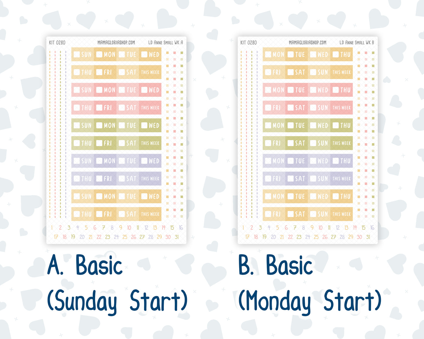 Kit 0280 - Laurel Denise The Anne Planner Small - Weekly Kit - Half Past Six In August