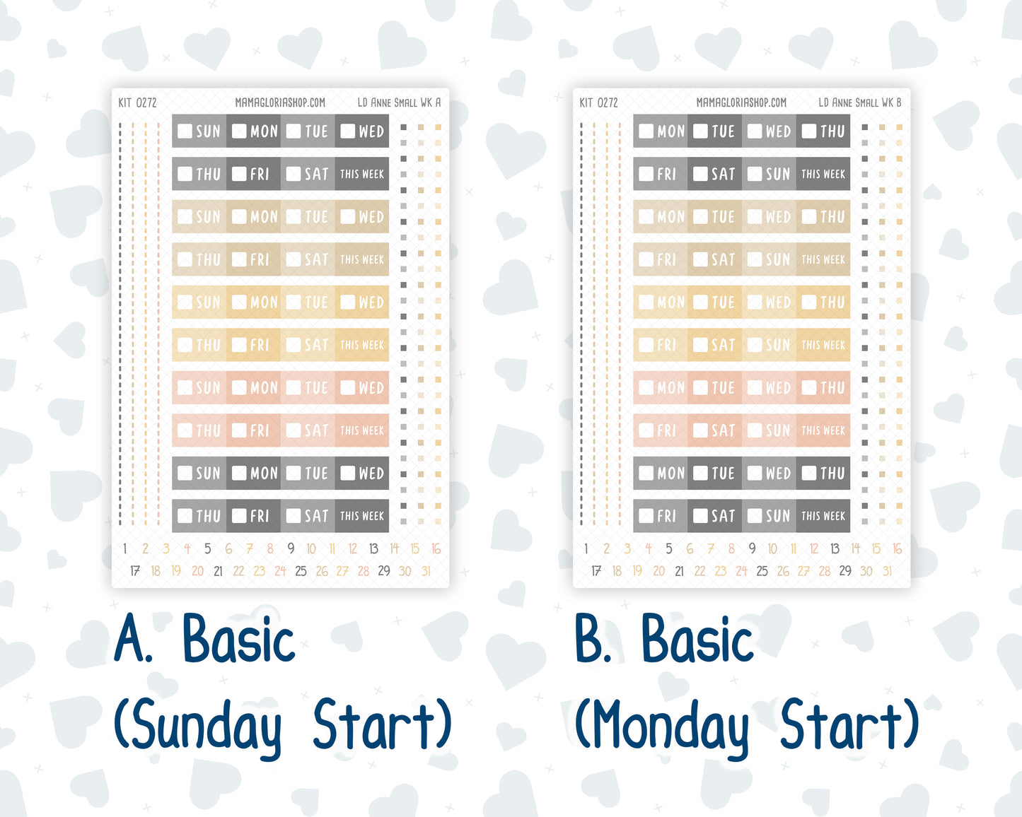 Kit 0272 - Laurel Denise The Anne Planner Small - Weekly Kit - May - Graduation
