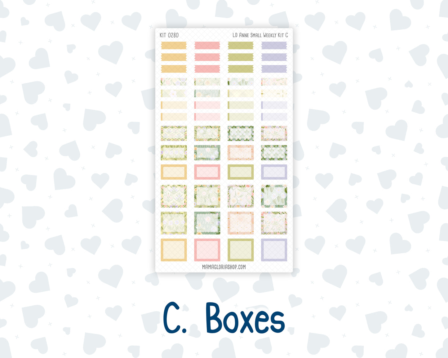 Kit 0280 - Laurel Denise The Anne Planner Small - Weekly Kit - Half Past Six In August