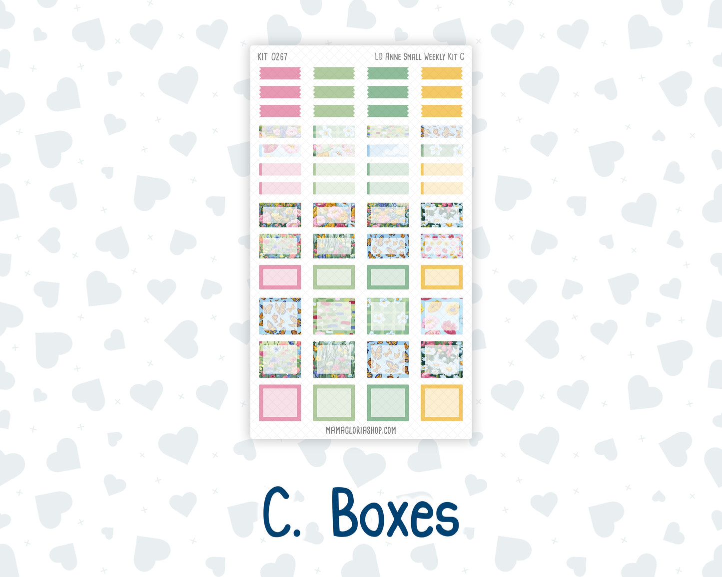 Kit 0267 - Laurel Denise The Anne Planner Small - Weekly Kit - May - Flowers For Mama