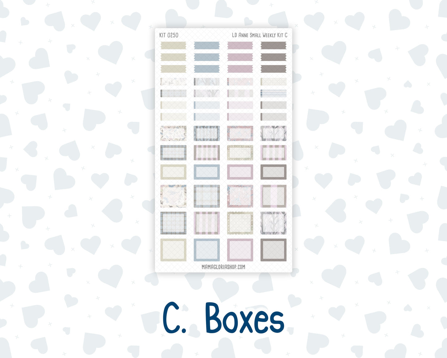 Kit 0250 - Laurel Denise The Anne Planner Small - Weekly Kit - Quiet January