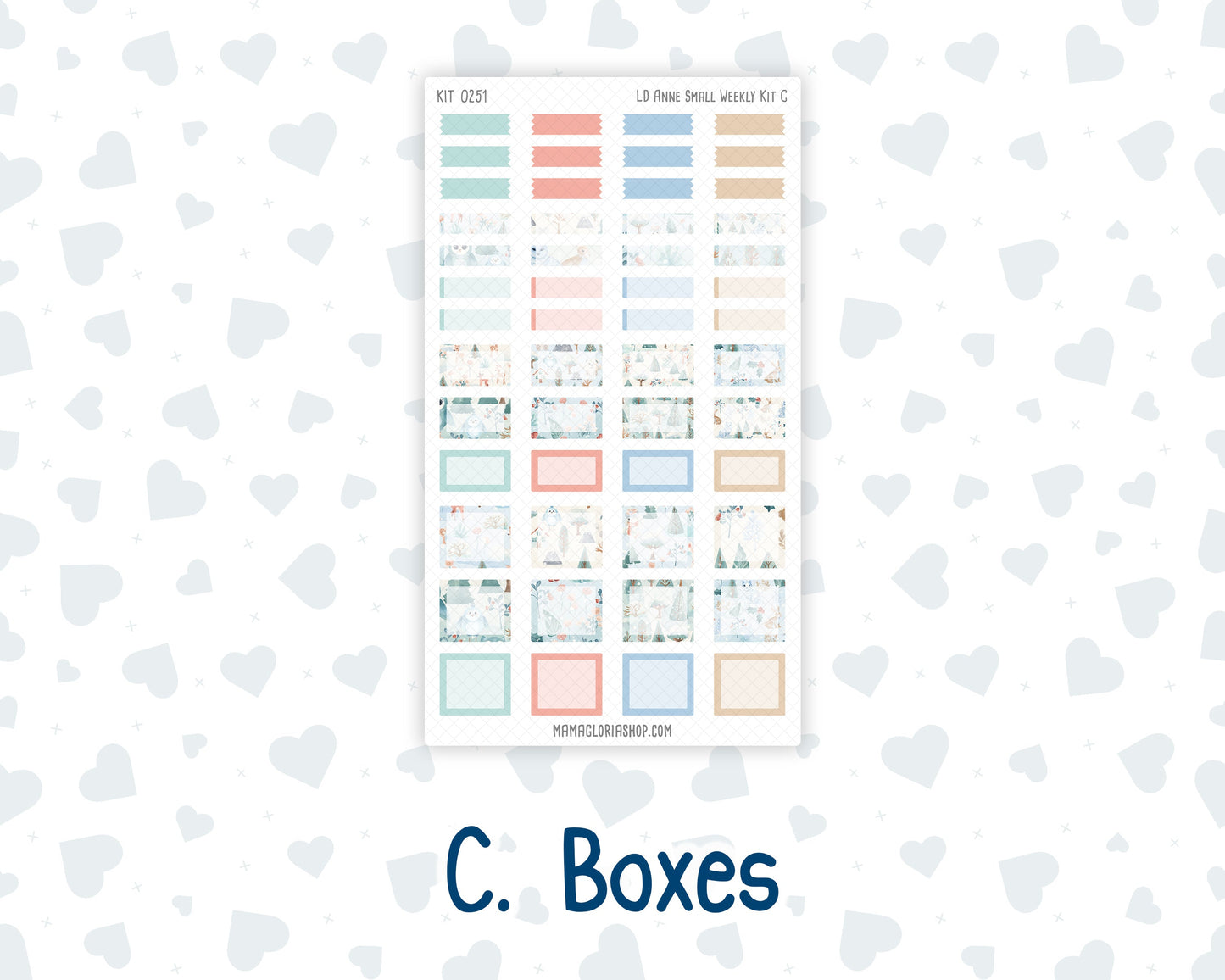 Kit 0251 - Laurel Denise The Anne Planner Small - Weekly Kit - January - Pine & Paws