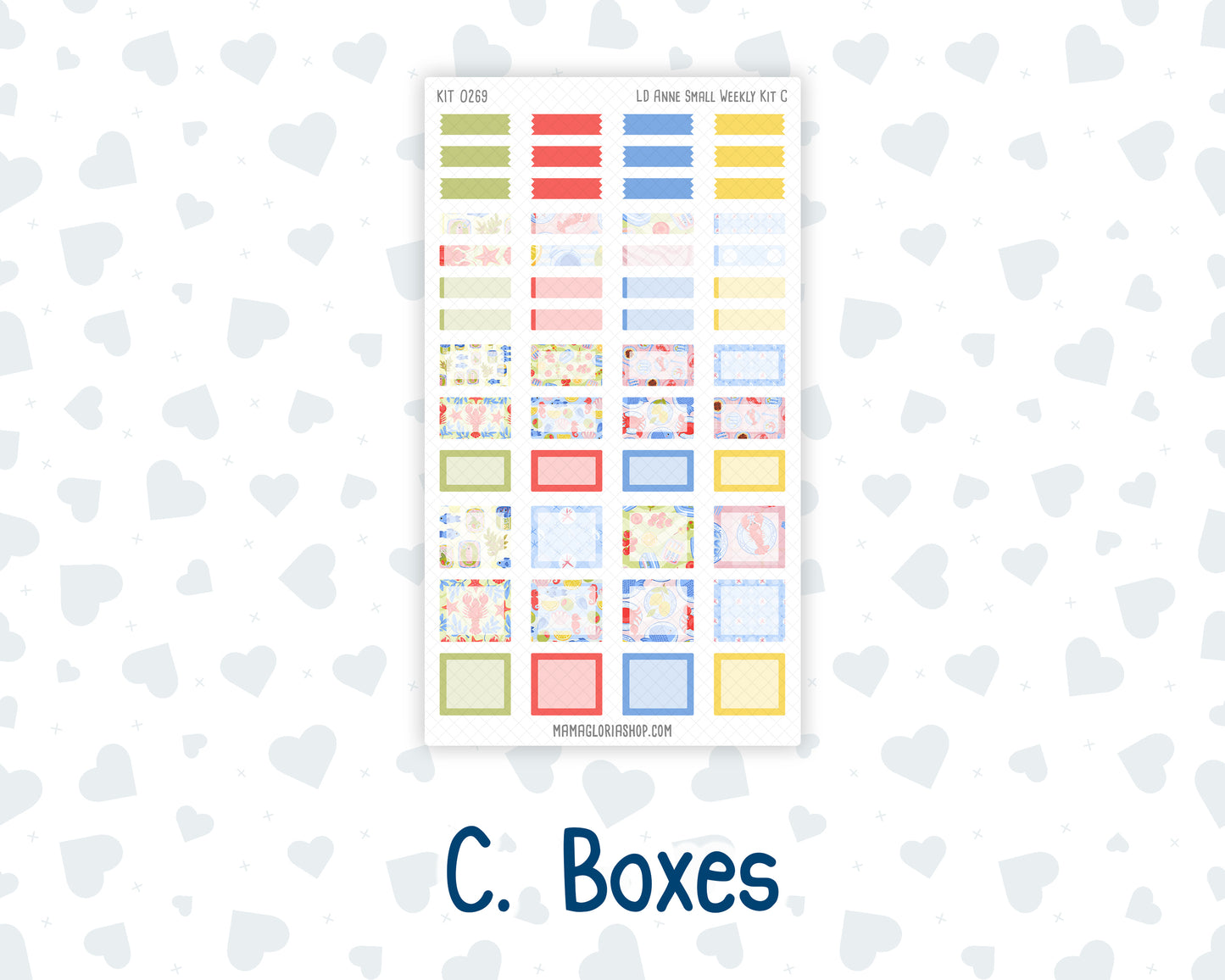 Kit 0269 - Laurel Denise The Anne Planner Small - Weekly Kit - June - Dolce Mare