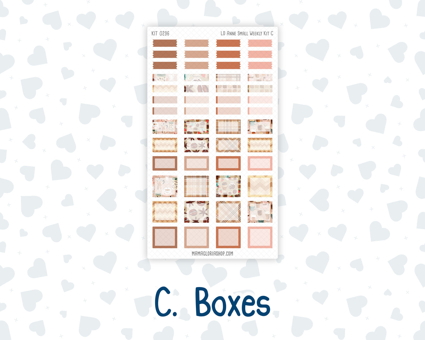 Kit 0296 - Laurel Denise The Anne Planner Small - Weekly Kit - September - Coffee Break