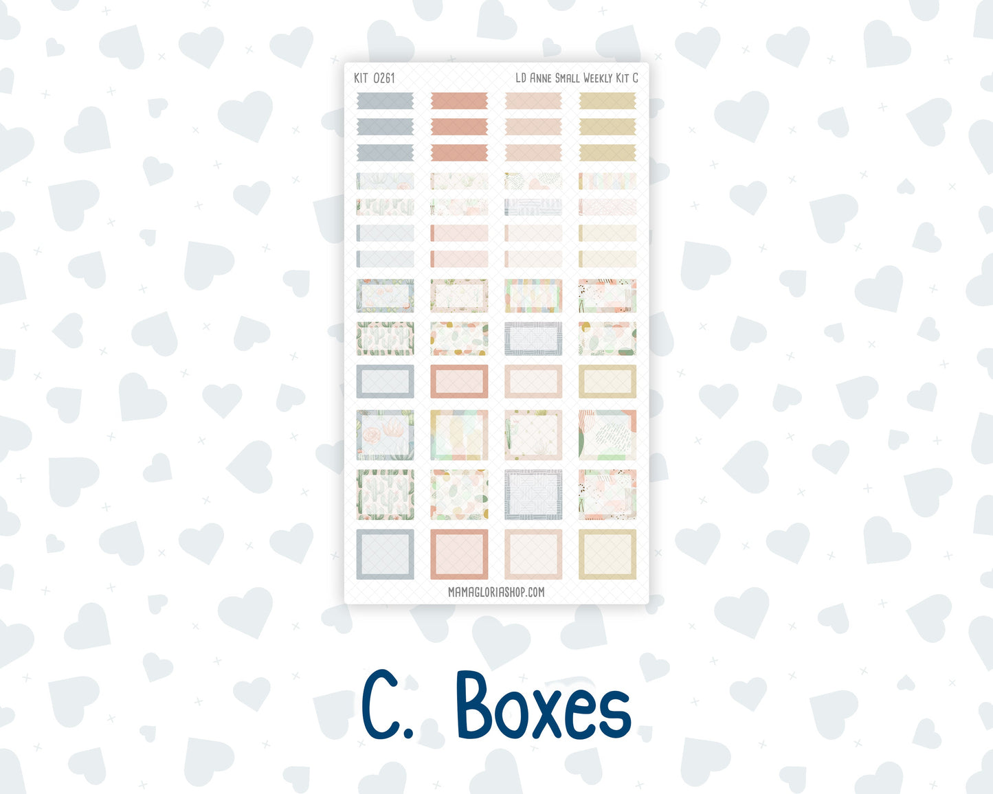 Kit 0261 - Laurel Denise The Anne Planner Small - Weekly Kit - April - Llama Spring