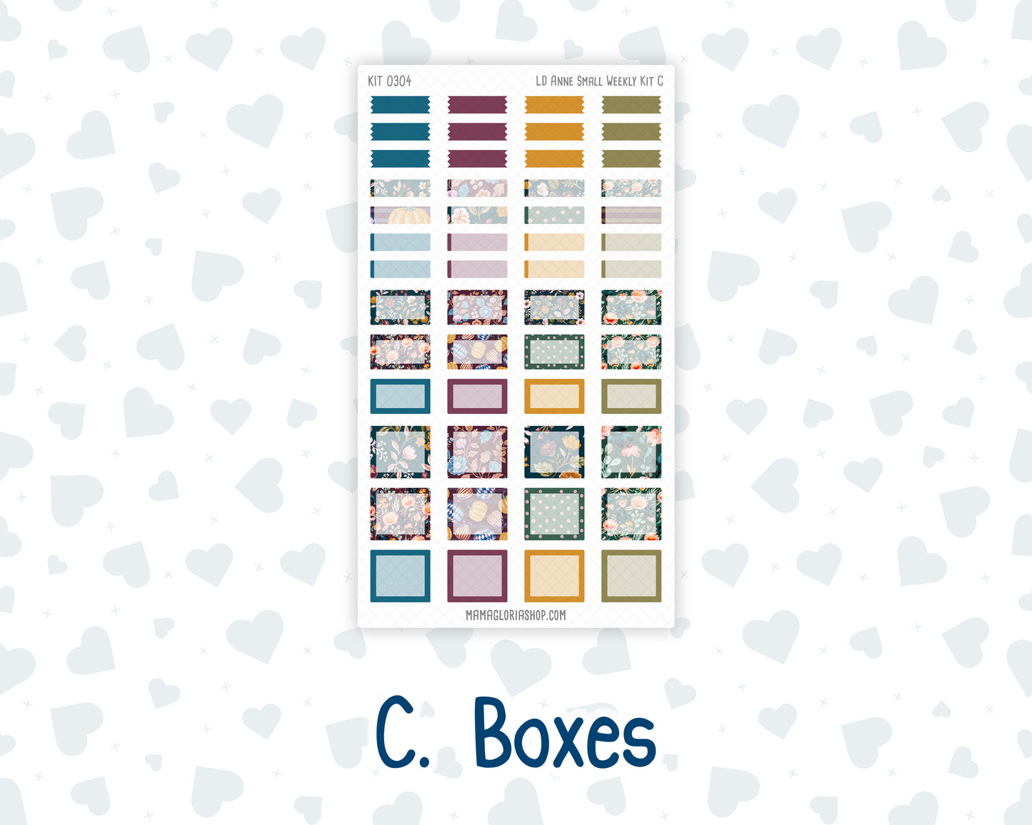 Kit 0304 - Laurel Denise The Anne Planner Small - Weekly Kit - November - Autumn In Bloom