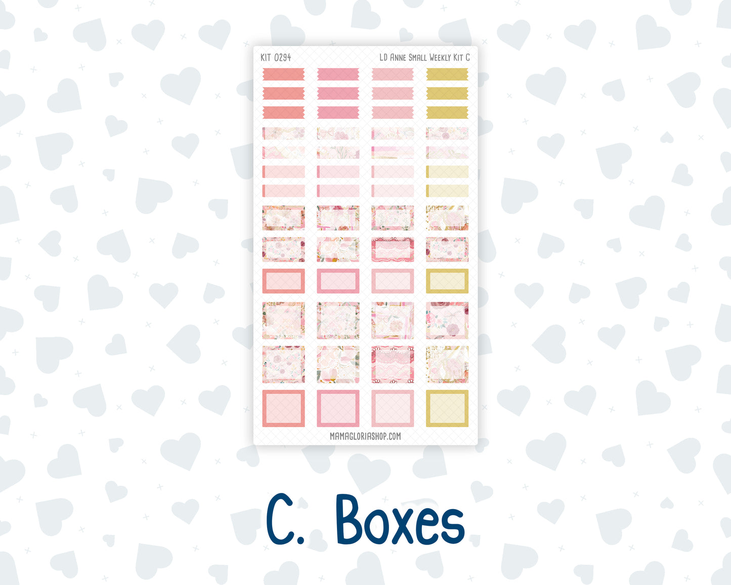 Kit 0294 - Laurel Denise The Anne Planner Small - Weekly Kit - September - Rosy Reveria