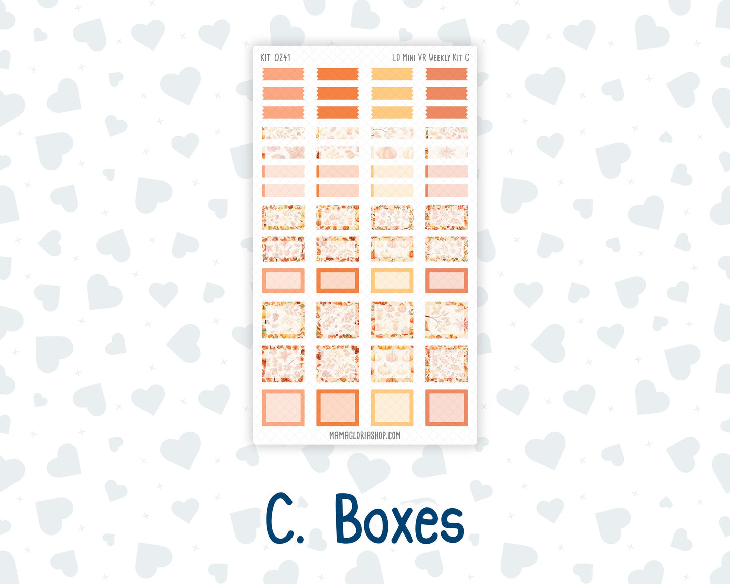 Kit 0241 - Laurel Denise Mini - Vertical - Weekly Kit - November - Pumpkin Latte