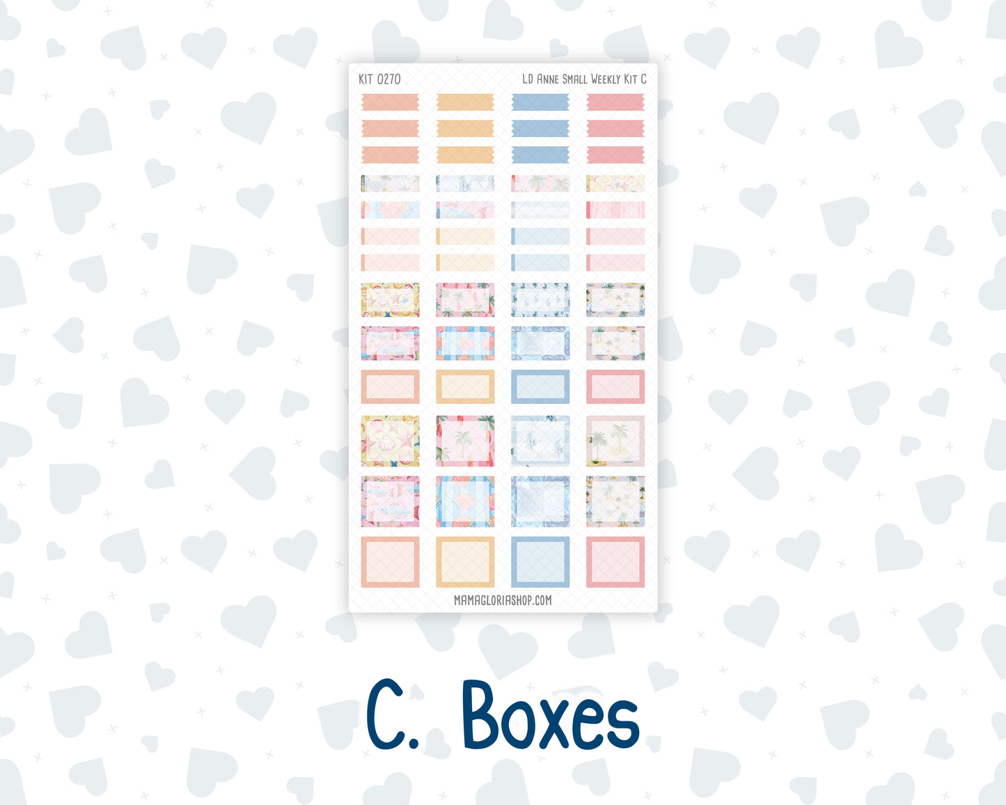 Kit 0270 - Laurel Denise The Anne Planner Small - Weekly Kit - June - Beachside Bliss