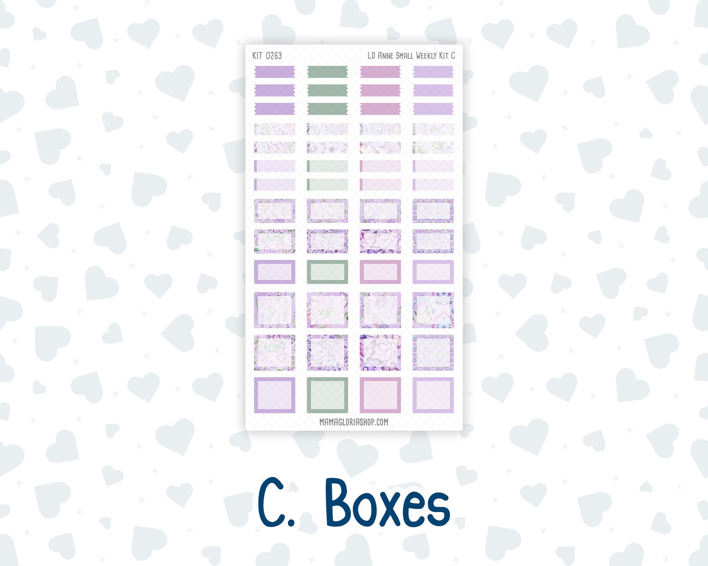 Kit 0263 - Laurel Denise The Anne Planner Small - Weekly Kit - April - Lavender Drift