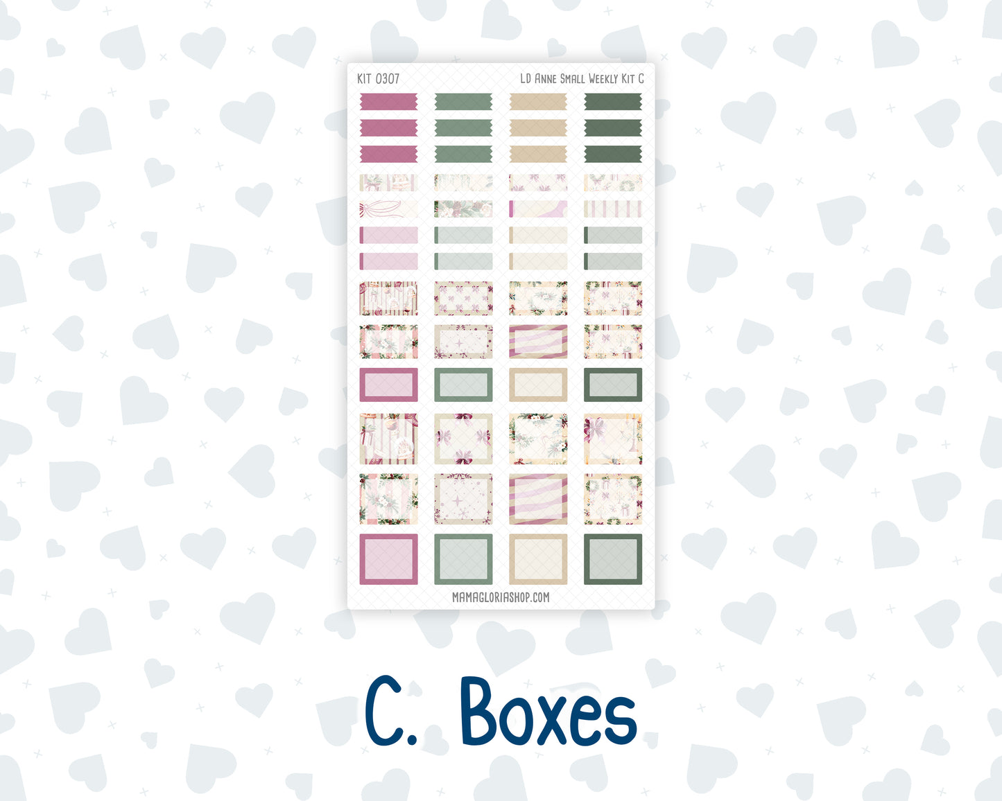 Kit 0307 - Laurel Denise The Anne Planner Small - Weekly Kit - December - Velvet Hearth