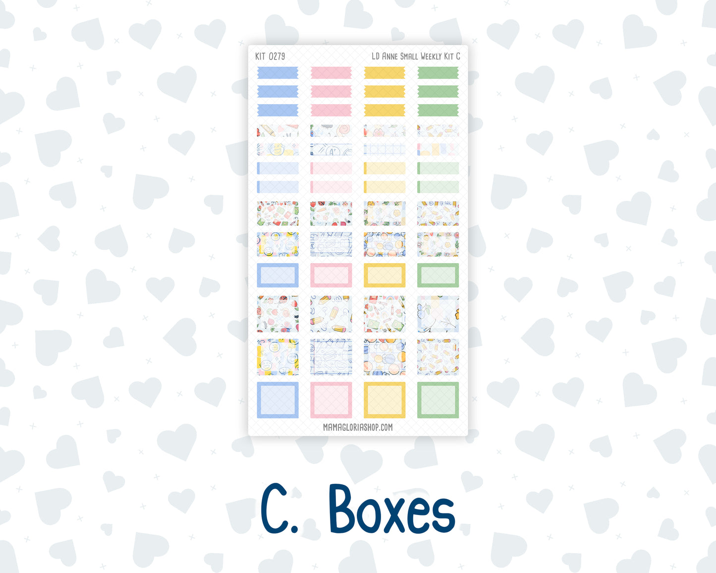 Kit 0279 - Laurel Denise The Anne Planner Small - Weekly Kit - August - Not Ready For School