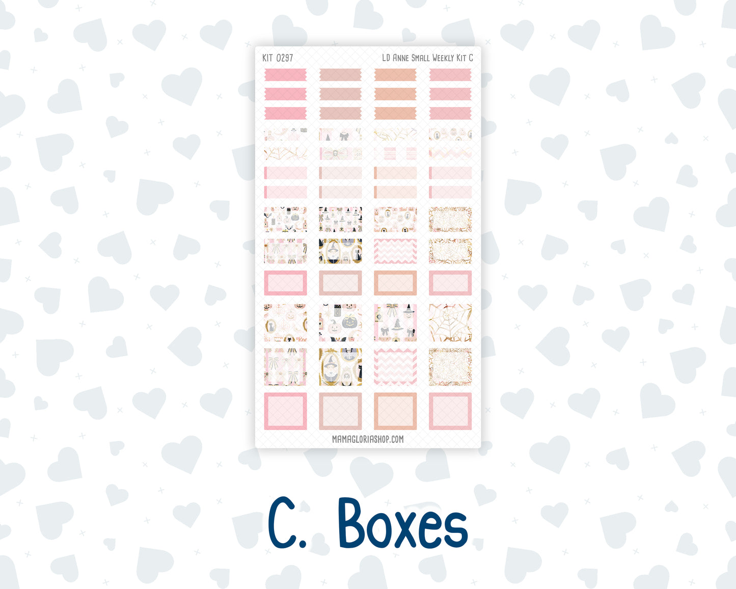 Kit 0297 - Laurel Denise The Anne Planner Small - Weekly Kit - October - Pink Spell