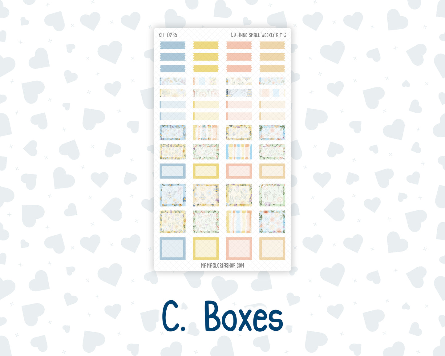 Kit 0265 - Laurel Denise The Anne Planner Small - Weekly Kit - May - Honeybee Sky