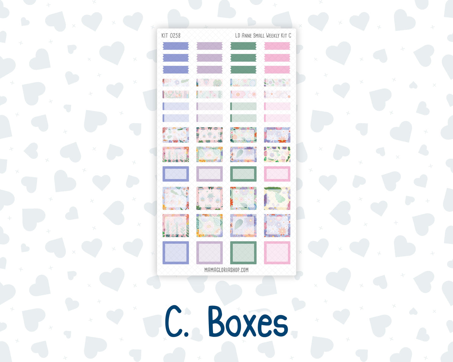 Kit 0258 - Laurel Denise The Anne Planner Small - Weekly Kit - March - Plant Therapy