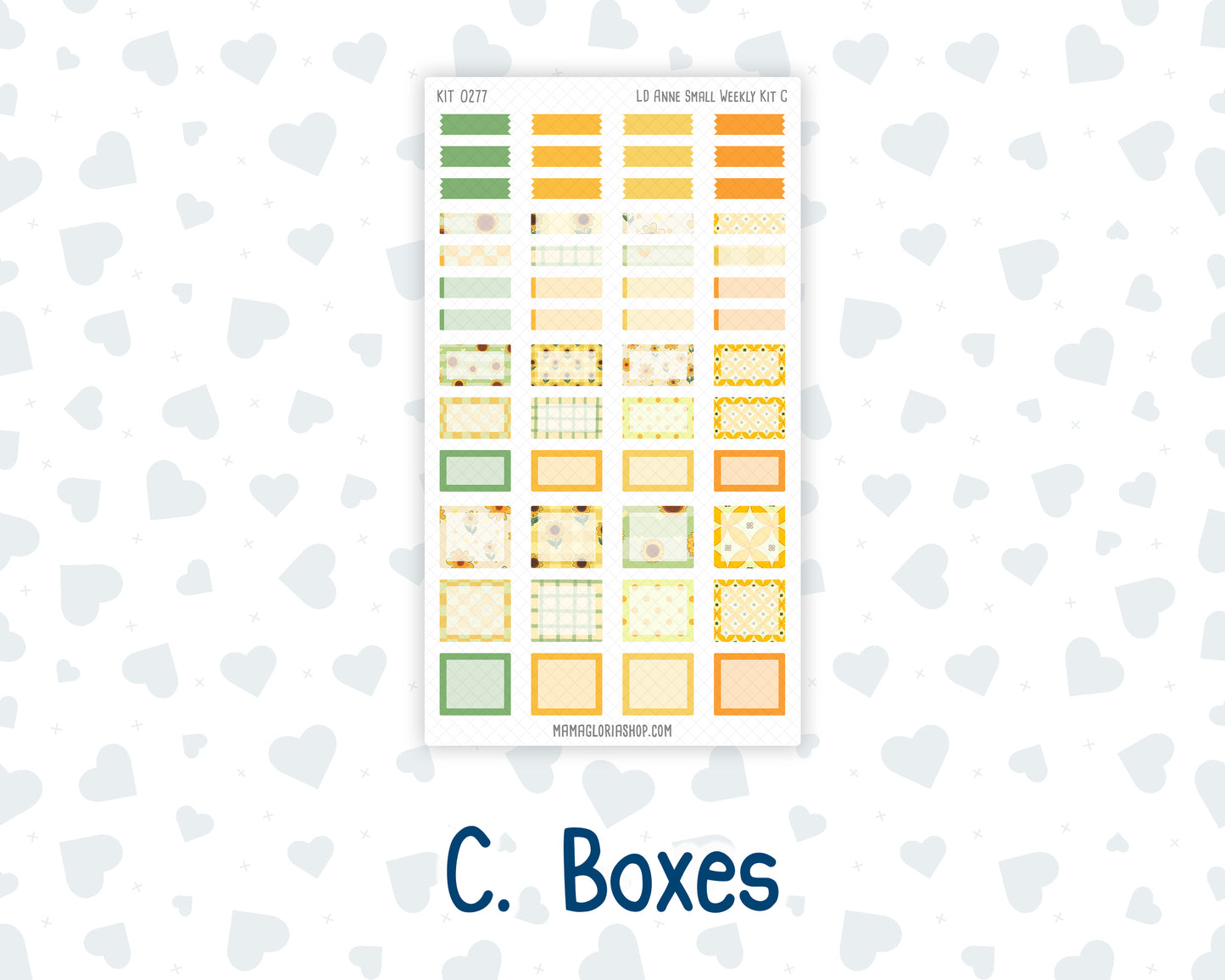 Kit 0277 - Laurel Denise The Anne Planner Small - Weekly Kit - August - Sunflower Drama Club