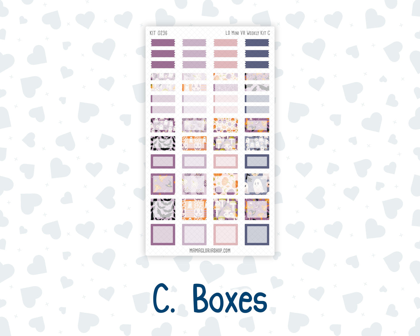 Kit 0236 - Laurel Denise Mini - Vertical - Weekly Kit - October - Sweet & Spooky