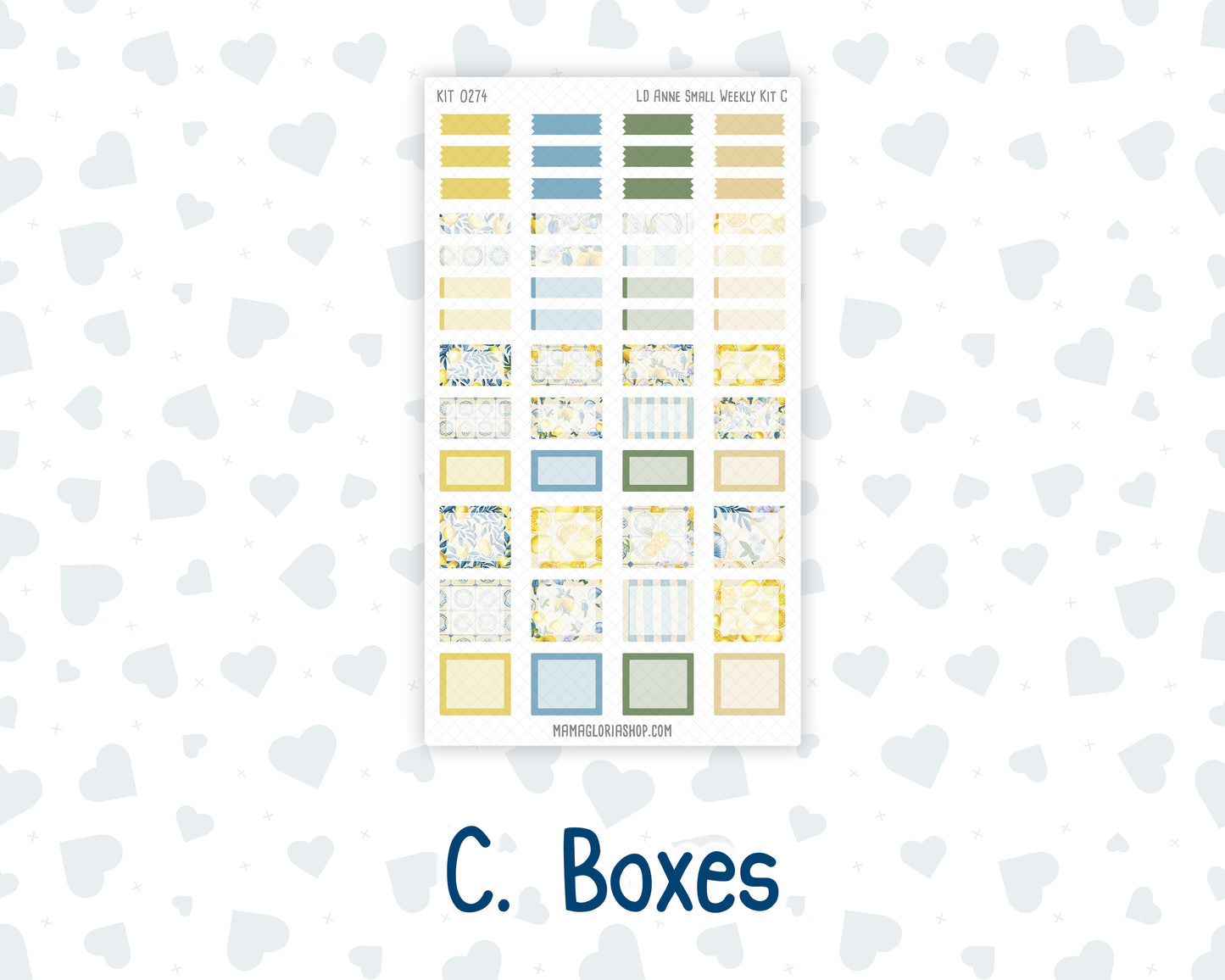Kit 0274 - Laurel Denise The Anne Planner Small - Weekly Kit - July - Sunny Lemon Shore