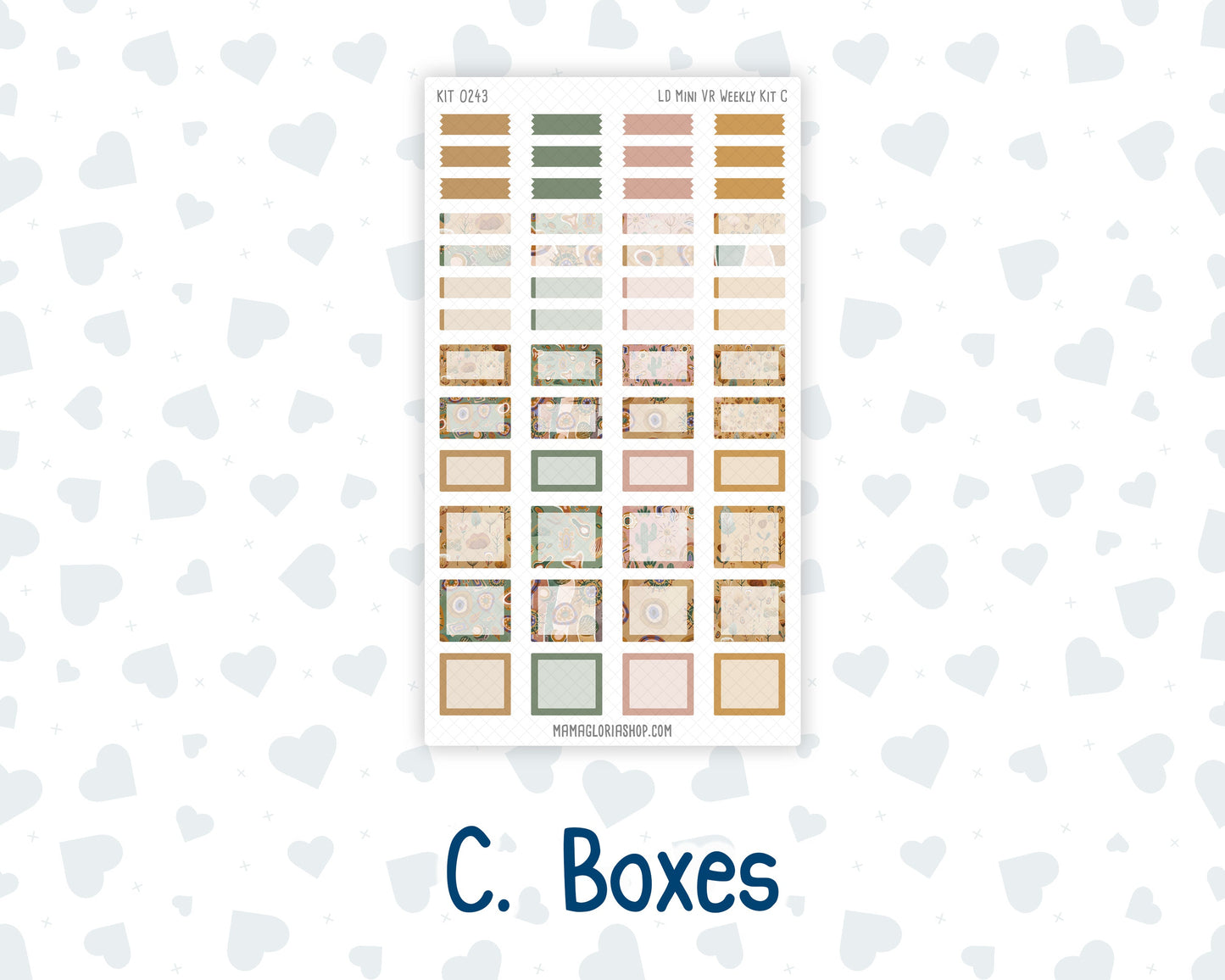 Kit 0243 - Laurel Denise Mini - Vertical - Weekly Kit - November - Boho Autumn