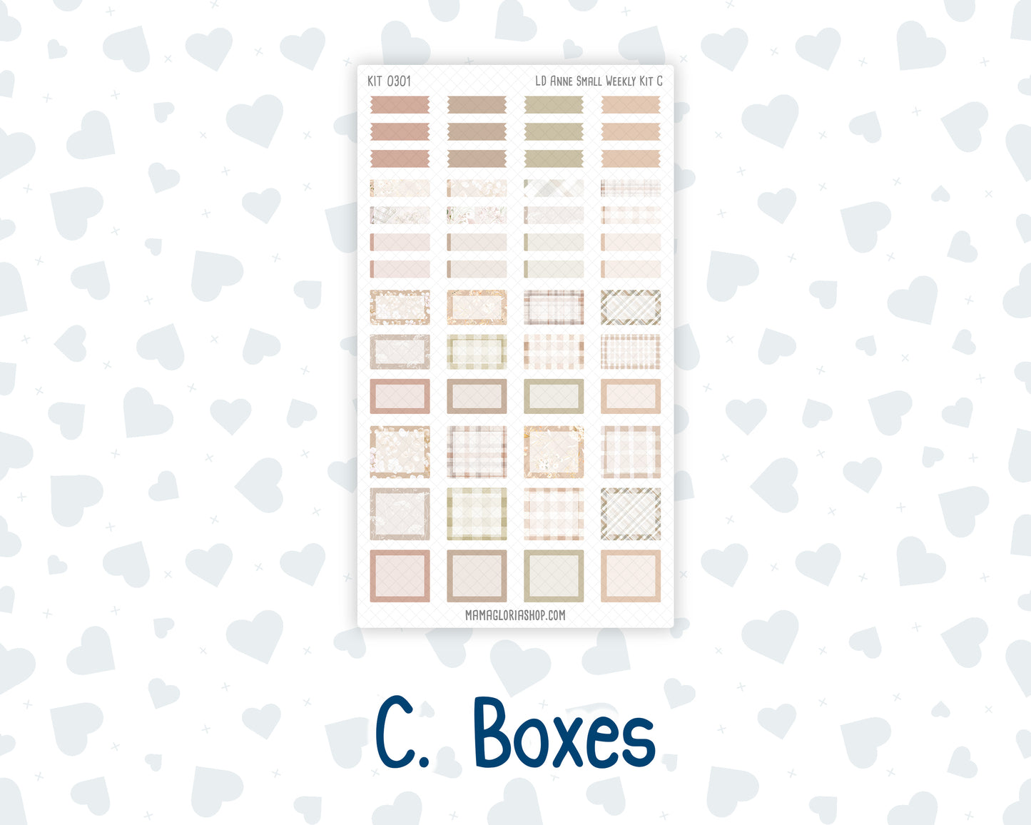 Kit 0301 - Laurel Denise The Anne Planner Small - Weekly Kit - November - Sunday Comfort