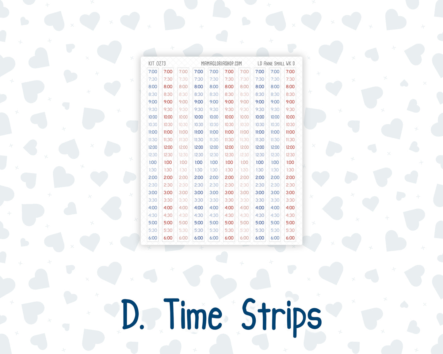 Kit 0273 - Laurel Denise The Anne Planner Small - Weekly Kit - July - Americana In Bloom