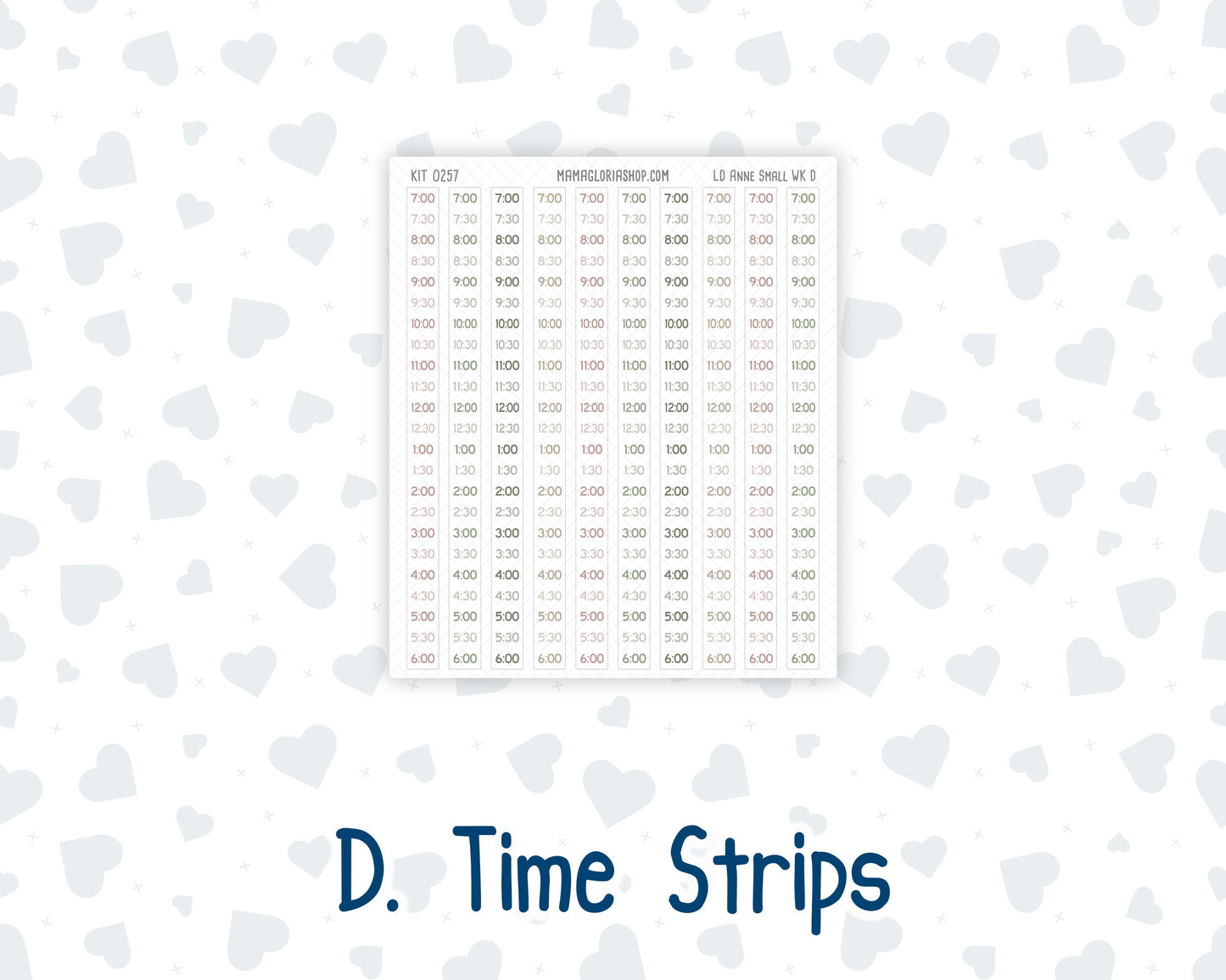 Kit 0257 - Laurel Denise The Anne Planner Small - Weekly Kit - March - Blush Garden