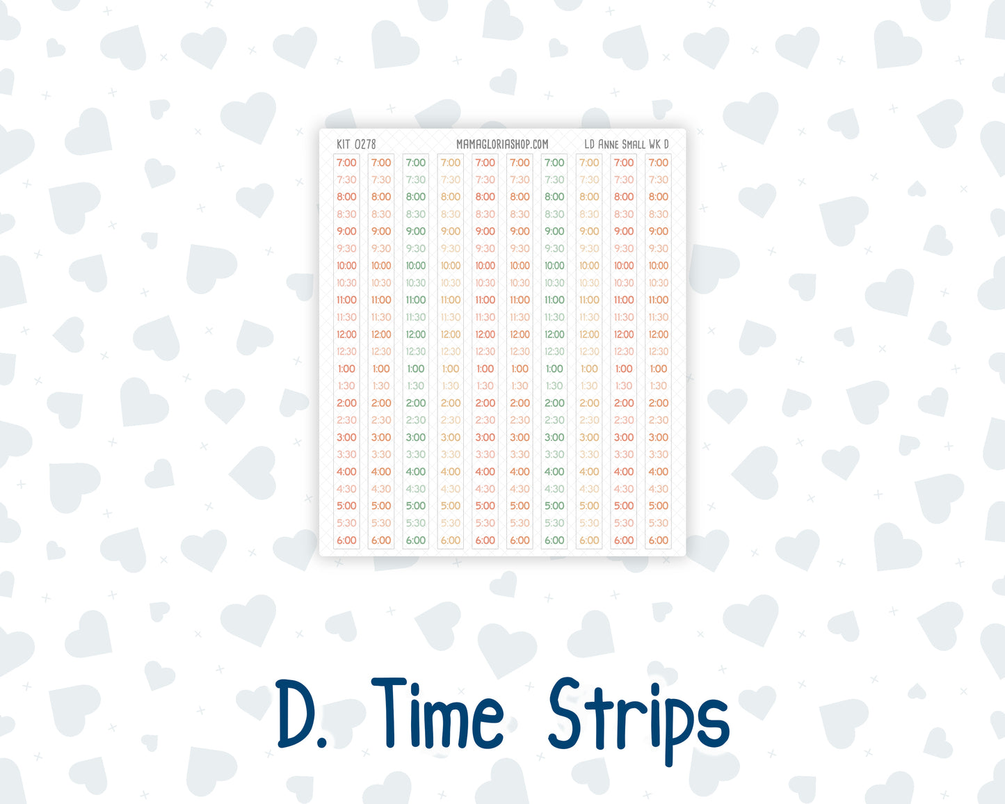 Kit 0278 - Laurel Denise The Anne Planner Small - Weekly Kit - August - Oops, All Peaches