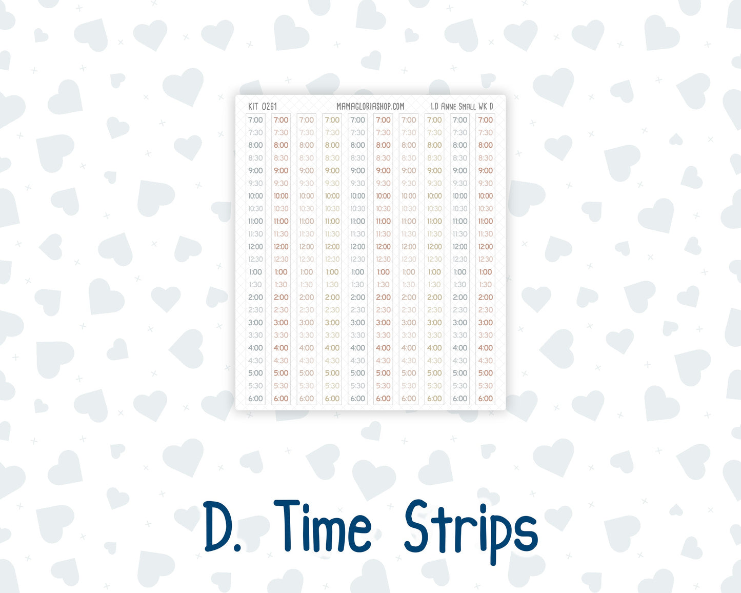 Kit 0261 - Laurel Denise The Anne Planner Small - Weekly Kit - April - Llama Spring