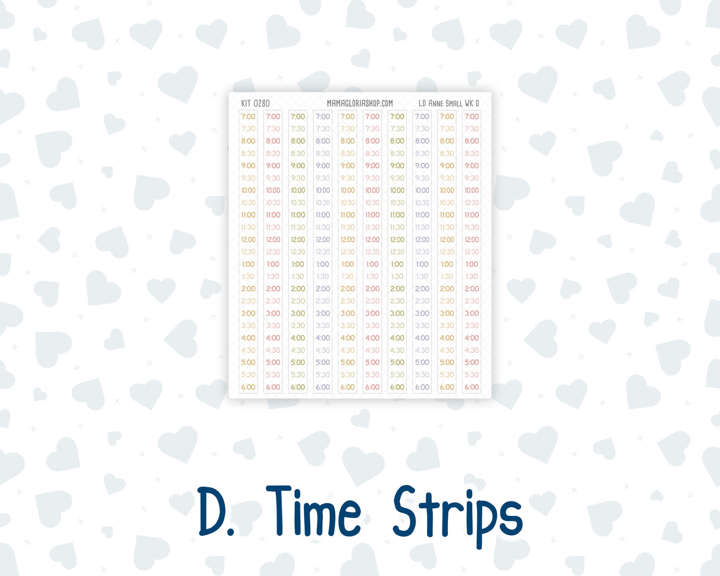 Kit 0280 - Laurel Denise The Anne Planner Small - Weekly Kit - Half Past Six In August