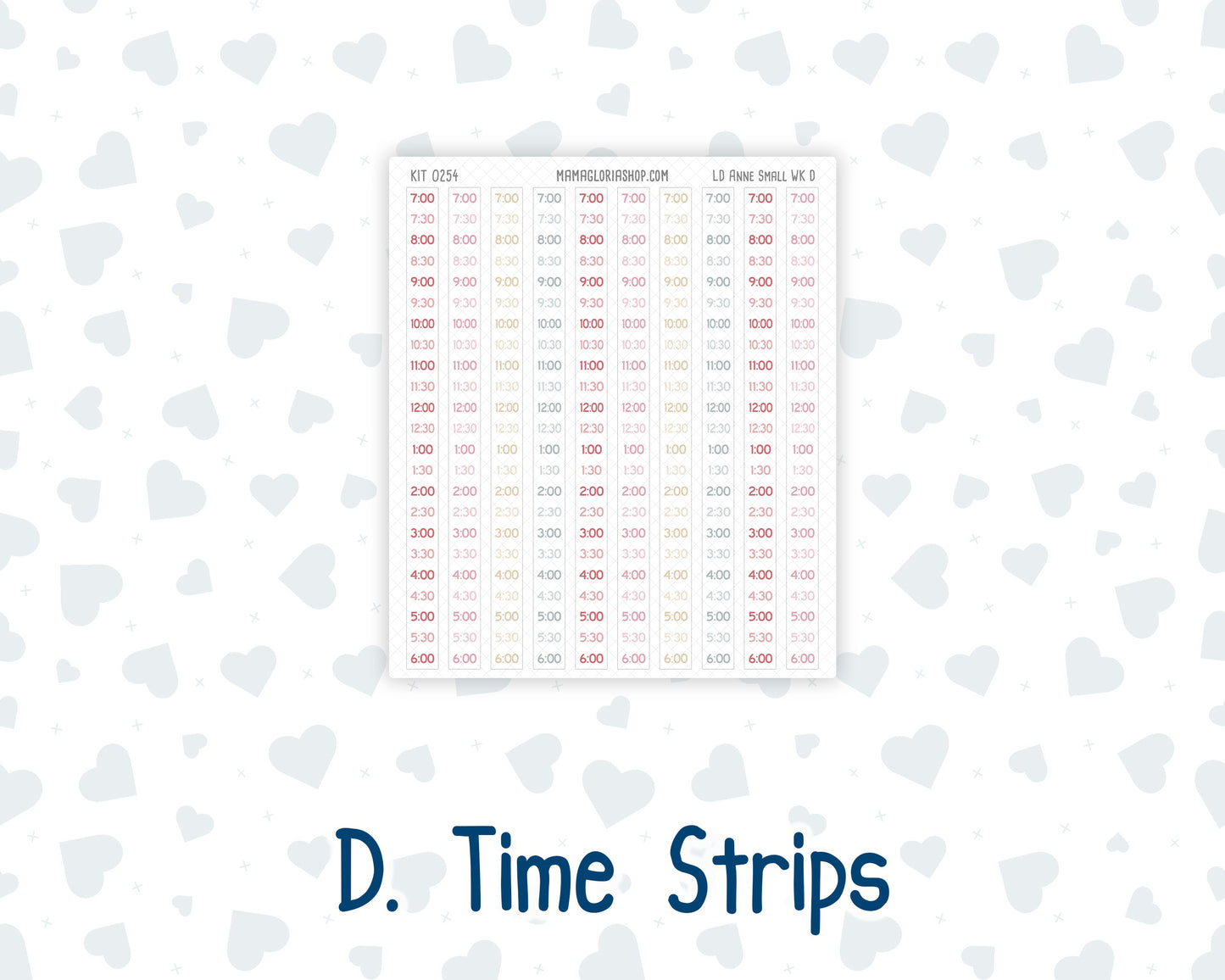 Kit 0254 - Laurel Denise The Anne Planner Small - Weekly Kit - February - Valentine Village