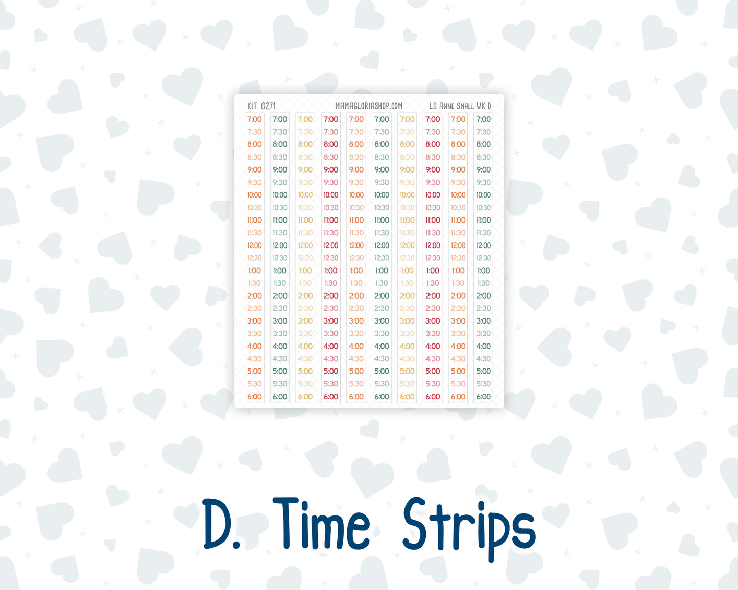 Kit 0271 - Laurel Denise The Anne Planner Small - Weekly Kit - June - Strawberry Shore