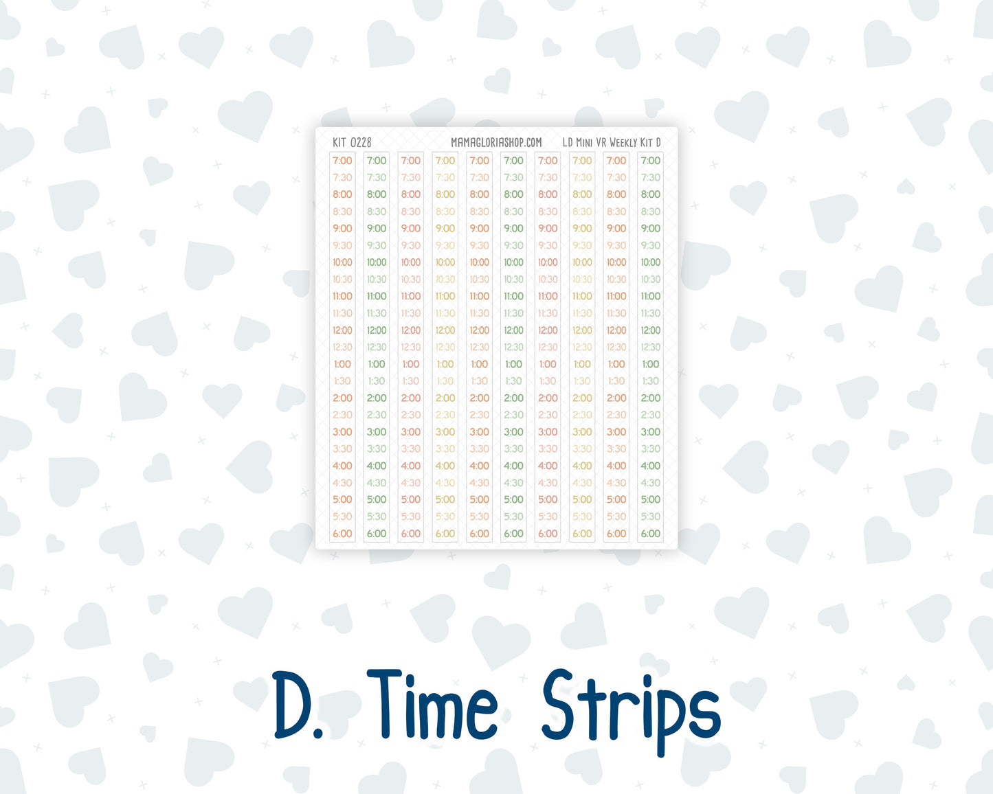 Kit 0228 - Laurel Denise Mini - Vertical - Weekly Kit - August - Just Peachy