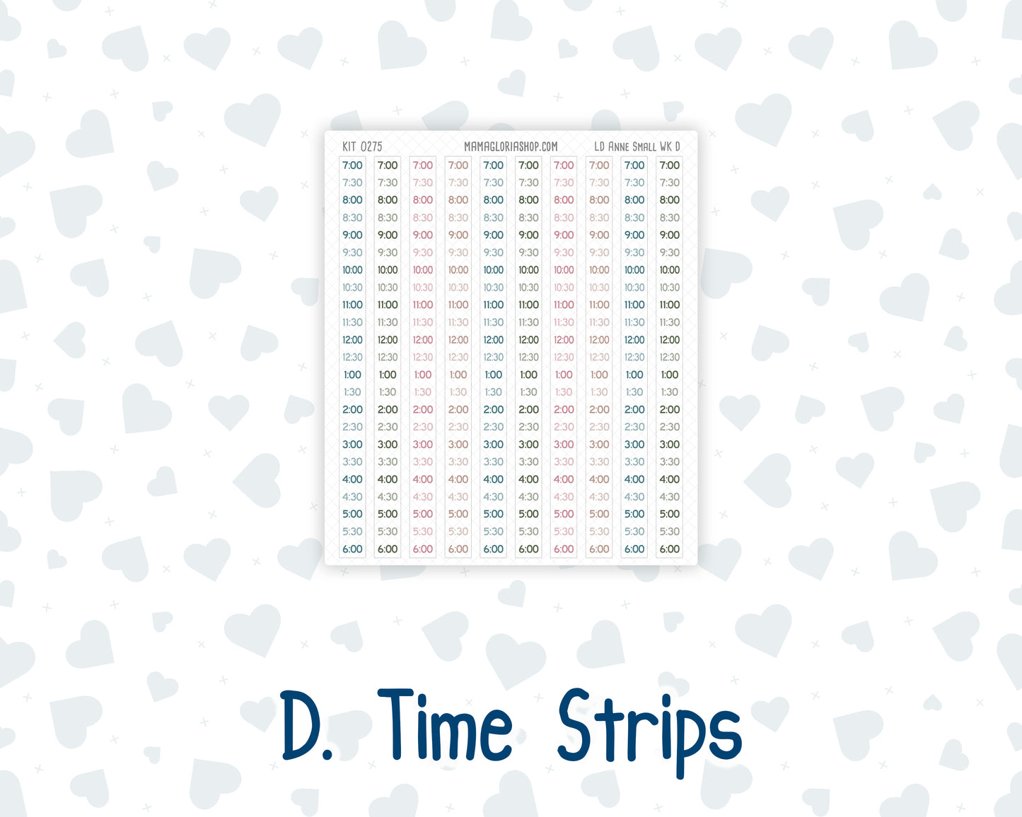 Kit 0275 - Laurel Denise The Anne Planner Small - Weekly Kit - July - Tropical Safari Blush