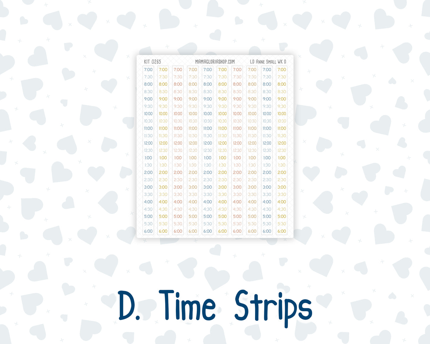 Kit 0265 - Laurel Denise The Anne Planner Small - Weekly Kit - May - Honeybee Sky