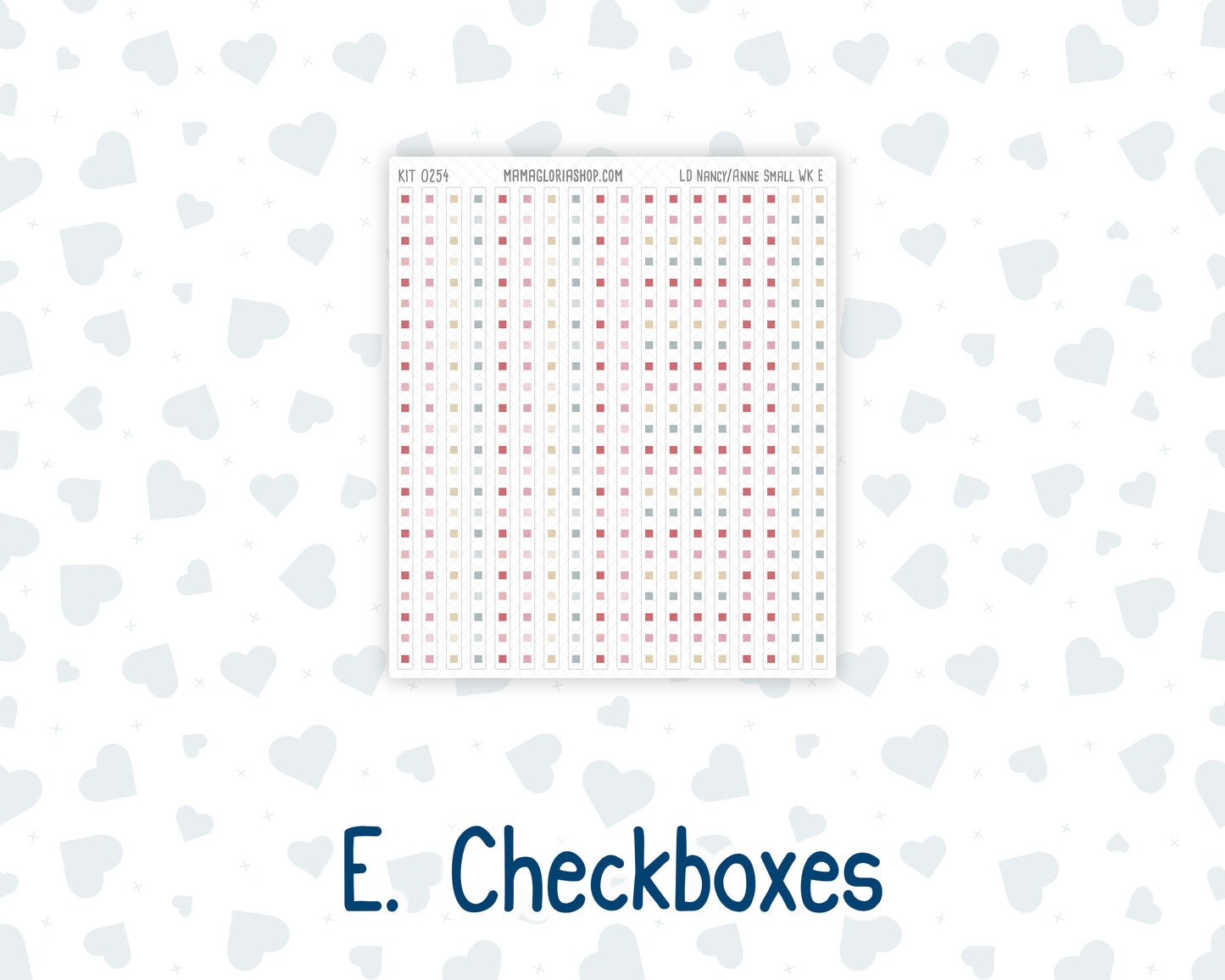 Kit 0254 - Laurel Denise The Anne Planner Small - Weekly Kit - February - Valentine Village