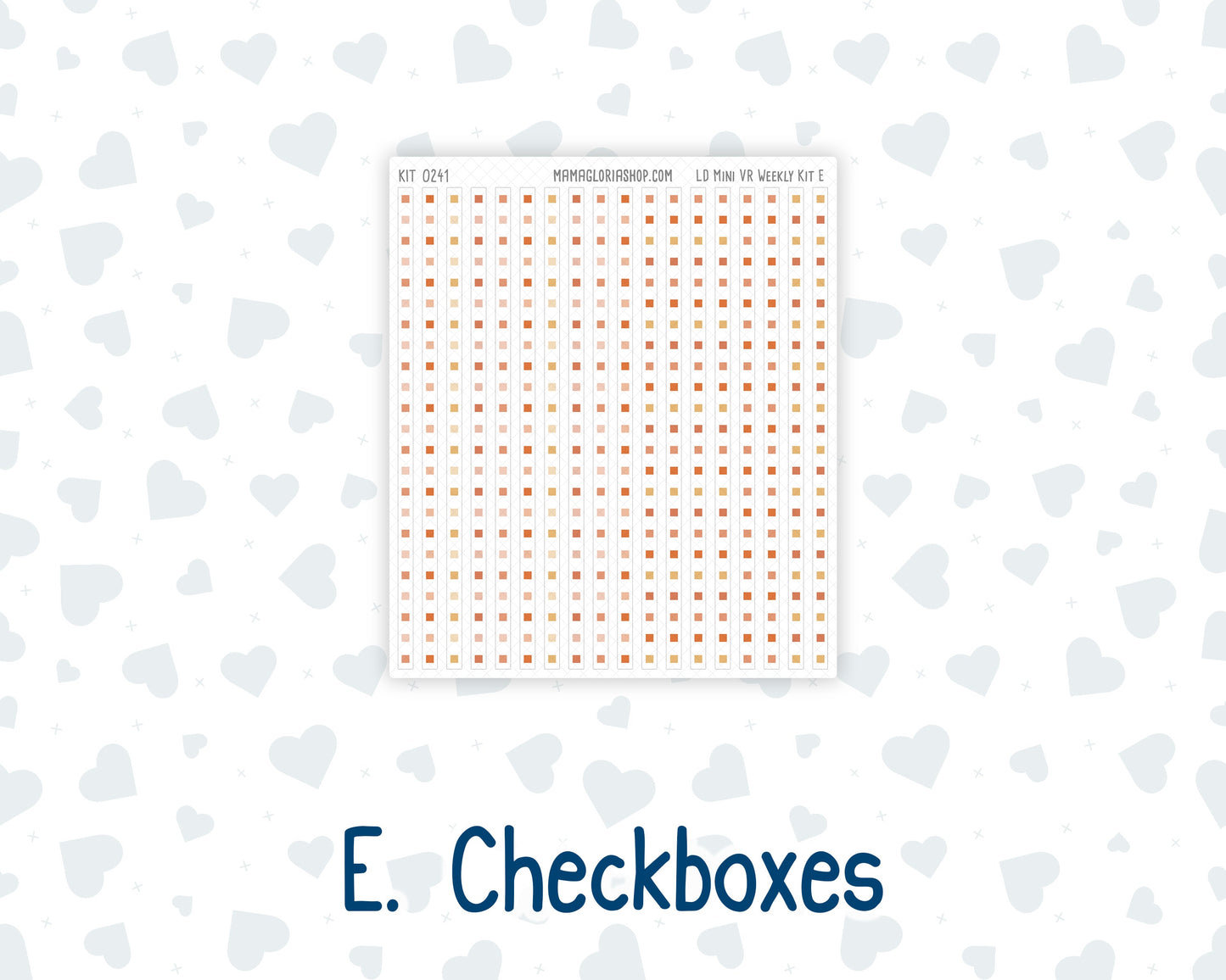 Kit 0241 - Laurel Denise Mini - Vertical - Weekly Kit - November - Pumpkin Latte
