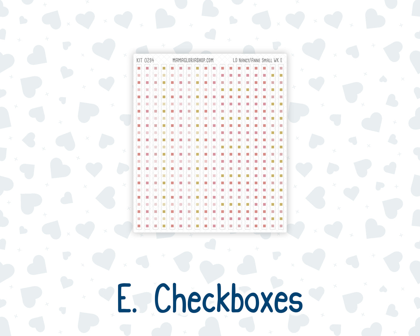 Kit 0294 - Laurel Denise The Anne Planner Small - Weekly Kit - September - Rosy Reveria